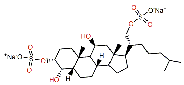 5b-Cholestane-3a,4a,11b,21-tetrol 3,21-disulfate